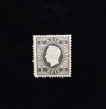 PORTUGAL, SCOTT # 25,1867-70 KING LUIZ 5r. Centered, Black Great Stamp
