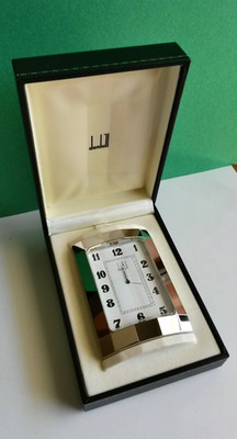 Dunhill Travel Alarm Clock w/Case+Booklet, Works