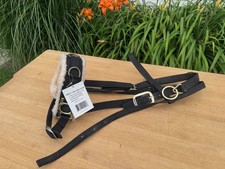 Mustang Nylon Lunge Lunging Caveson Fleece Lined Black Nylon ~ Horse Size