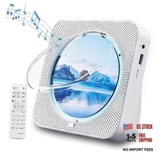 CD Player Portable Bluetooth 5.1 Desktop CD Player with HiFi Sound White
