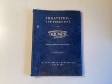 Triumph Ersatzteilkatalog+Preisliste Cornet original 1954 deutsch 40-seitig rar!