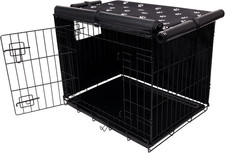 Dog Crate Cover Indoor/Outdoor Durable Windproof 600D Oxford Fabric Pet Kenne...
