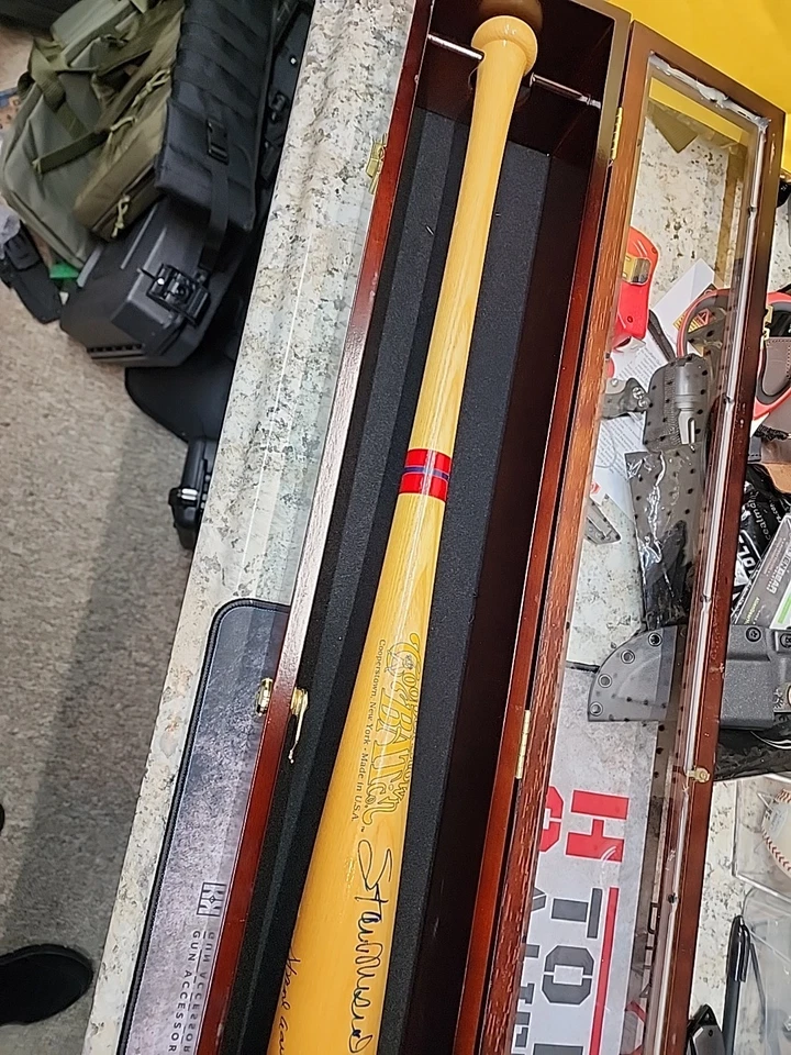 Hank Aaron Tom Seaver Stan Musial Signed Cooperstown Full Size Bat JSA LOA - Image 2 of 4