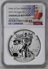 2019 W Pride of Two Nations Enhanced Reverse PF69 American Silver Eagle
