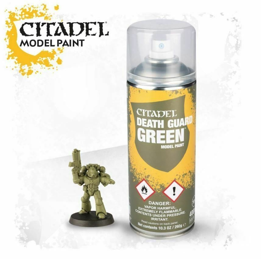 DEATH GUARD GREEN colore SPRAY citadel MODEL PAINT bomboletta 400 ML base VERDE