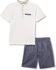 Calvin Klein Toddler Boys 2 Pieces Marshmallow Short Set Size 2T, 3T, 4T
