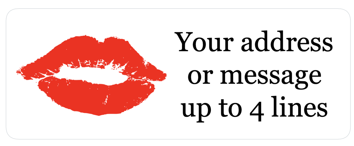 Savers Place Kisses Return Address Labels - 30 Lip Print Stickers, 1x2.625, Mailing Labels (Free US Shipping) - View #4