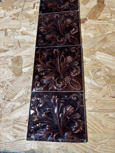 ~ 17 PIECE AE TILE FIREPLACE SURROUND 6 x 6 ~ ARCHITECTURAL SALVAGE - Picture 5 of 18