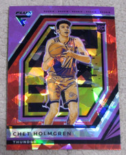 2022-23 Panini Flux Red Cracked Ice #243 Chet Holmgren RC Rookie