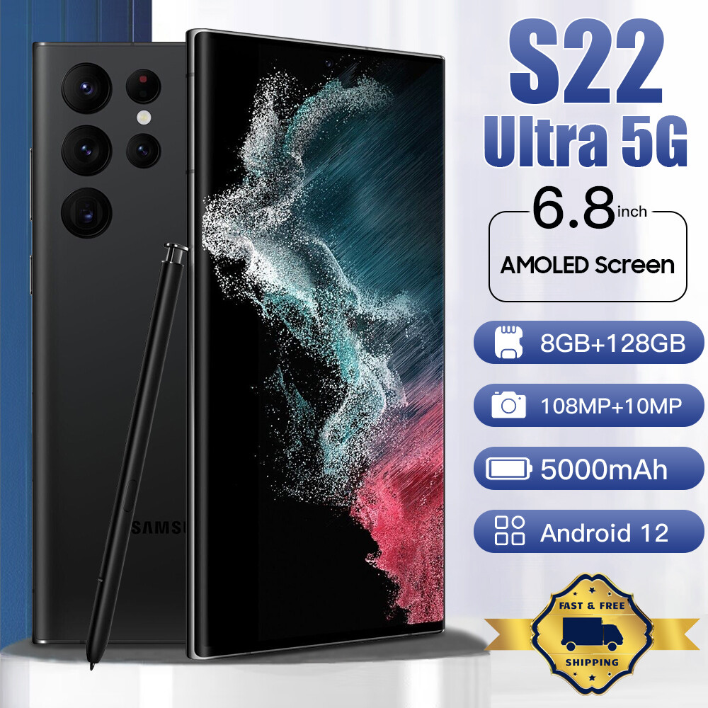 New Samsung Galaxy S22 Ultra 5G SM-S908U1 128/256/512GB US