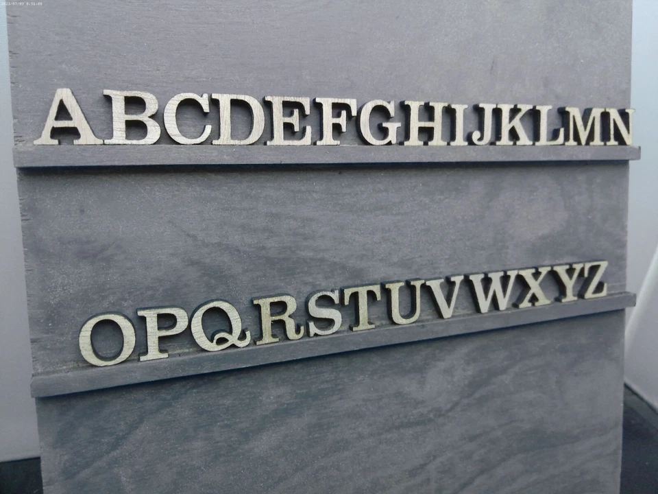 1 дюйм высотой дерева 1/8» полный алфавит буквы и цифры 4 комплекта (FA) - Изображение 3 из 4