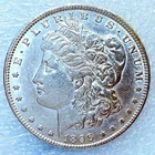 1896  AU/BU  MORGAN SILVER DOLLAR 90% SILVER $1 US COIN -NICE! Clean! D072