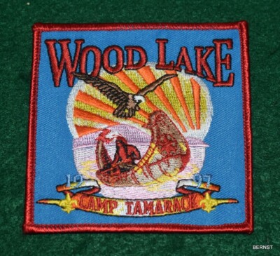 VINTAGE BOY SCOUT CAMP PATCH - WOOD LAKE - CAMP TAMARACK