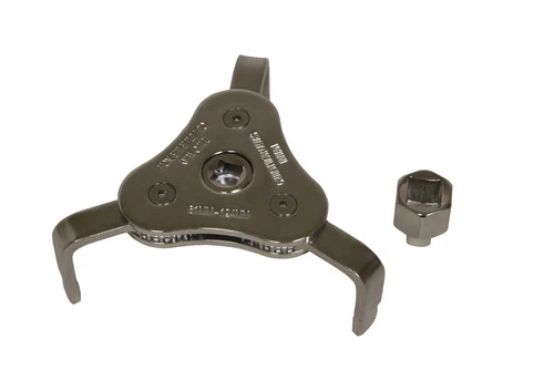Lisle 61-124mm 3 Jaw Universal Oil Filter Wrench with 3/8 to 1/2 adapter #63830