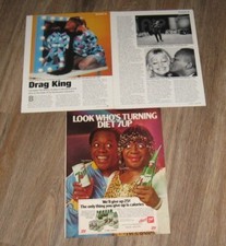 Flip Wilson AD 7UP original magazine clippings pages PHOTO article