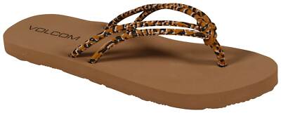 Volcom Girl's Forever and Ever Sandal - Animal Print - New