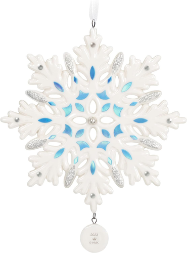 Christmas Ornament 2023, Snowflake, Porcelain Ornament, Snowflake Gifts - Picture 2 of 6