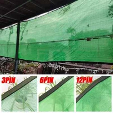 3/6/12Pin Green Sunshade Net Cover Mesh Garden Anti-UV Shading Canopy