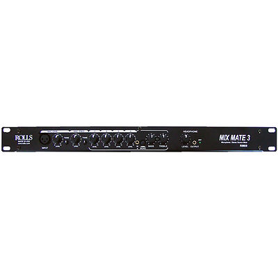 Rolls RM69 MixMate 3 Rack Mount 6 Channel Mic/Line Mixer 1U