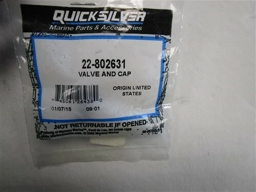 MERCURY QUICKSILVER VALVE AND CAP 22-802631 MARINE BOAT | eBay
