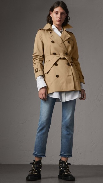 burberry kensington short trench