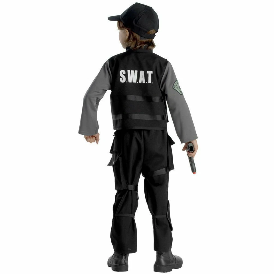 Swat Costume for Kids - Police S.W.A.T. Costume for Boys By Dress Up America - Image 2 of 2