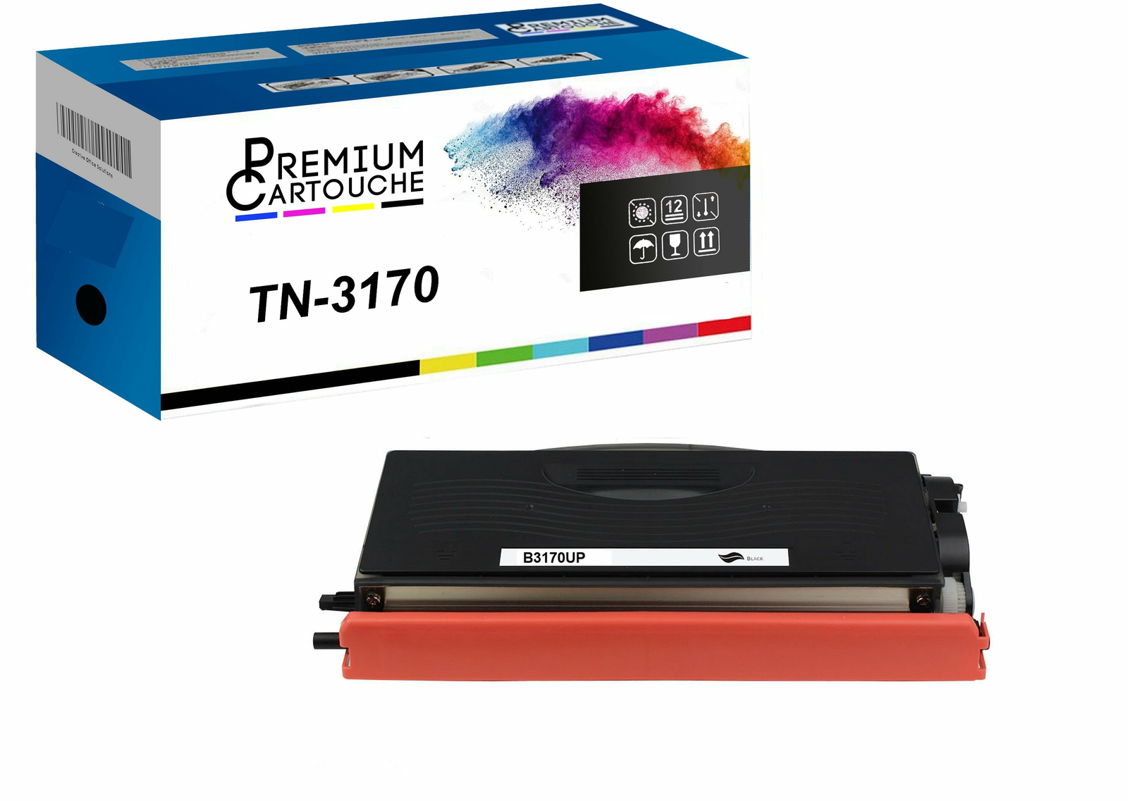 Toner TN-3170 noir compatible Brother pour imprimante laser de bureau