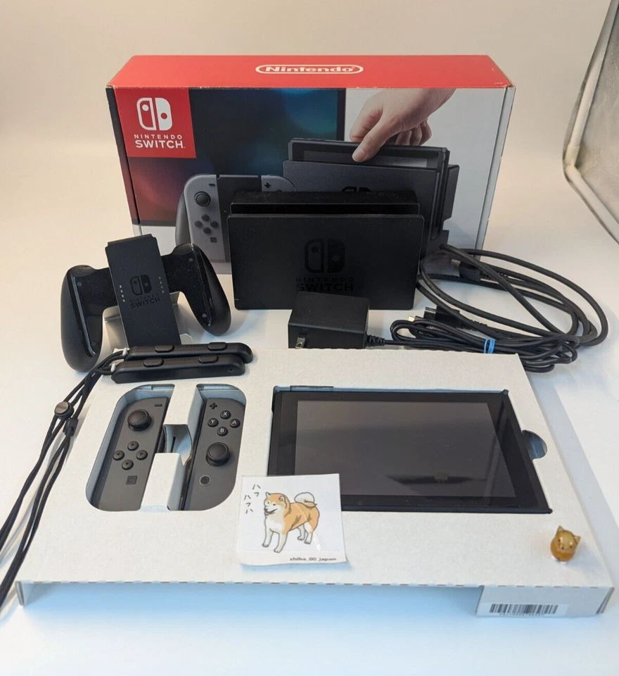Nintendo Switch Console HAC-001 w/ Joy Con + Dock + Charger +HDMI +Box Gray - Image 2 of 4