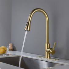 Kitchen Faucet with Pull Out Spraye high-arc nozzle rotates 360  single handle