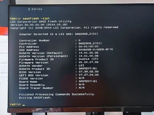 LSI 9272-8i 8 ports 6 Gbit/s PCIE Update 9207-8I IT MODE FW:P20 LSI 9207-8I SAS 2308 - Photo 1/5