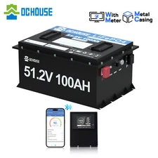 48V 100Ah LiFePO4 Golf Cart Battery Metal Case Bluetooth Monitor Club Car RV