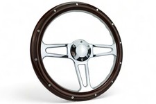 Wood Steering Wheel 14 Inch Aluminum Adapter And Horn 69-94 Chevy Gm Ck Truck Wood Steering Wheel 14 Inch Aluminum Adapter And Horn 69-94 Chevy Gm Ck Truck