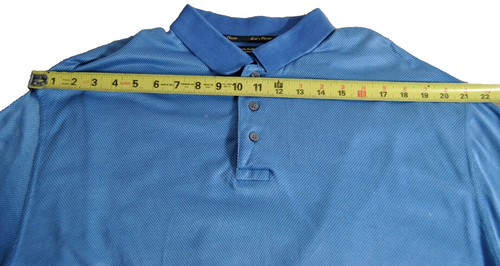 GARY PLAYER Men’s Size 2XL Blue Stretch 3 Button Short Sleeve Polo Golf Shirt - Picture 4 of 11