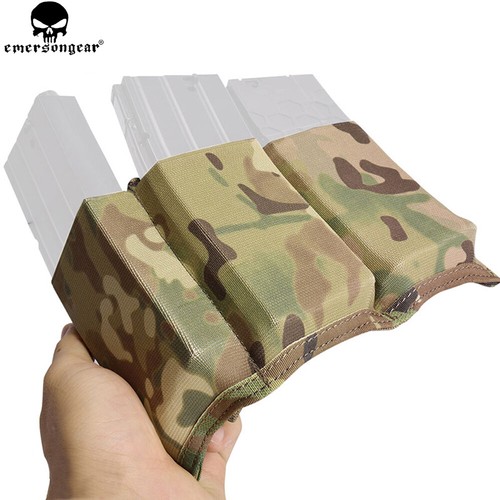 Emersongear Tactical Triple Magazine Pouch Mag Bag 5.56 Rifle Panel Molle Nylon - Picture 6 of 12