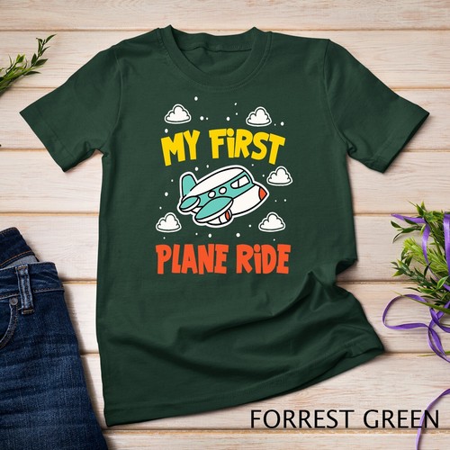 Camiseta unisex My First Plane Ride Airplane Vacation Novedad - Imagen 6 de 15