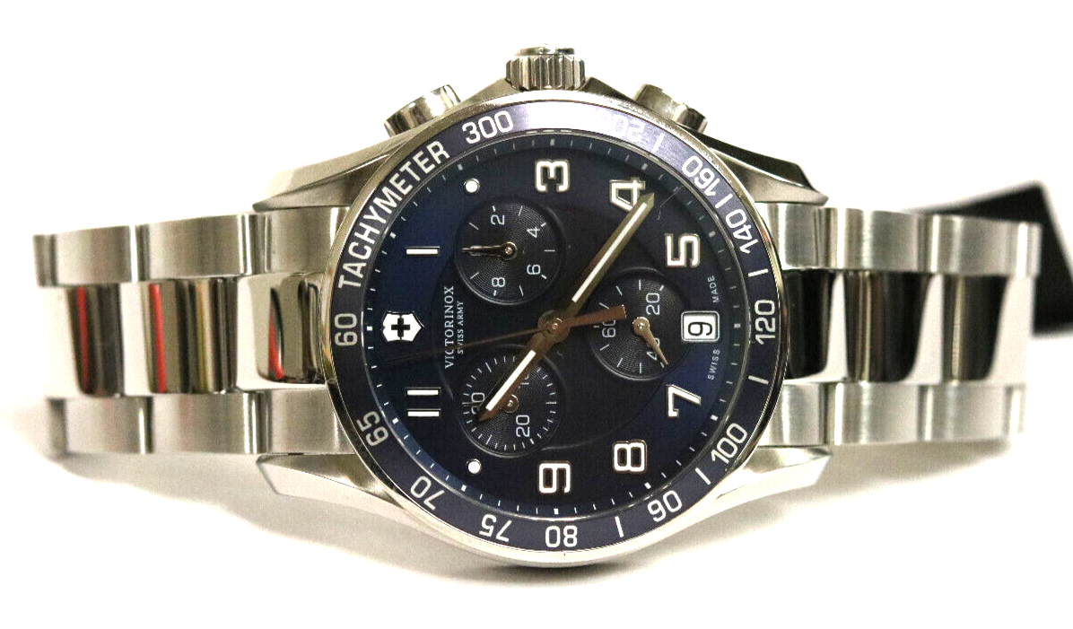 NEW IN BOX Victorinox Chrono Classic Blue Dial Stainless Men's