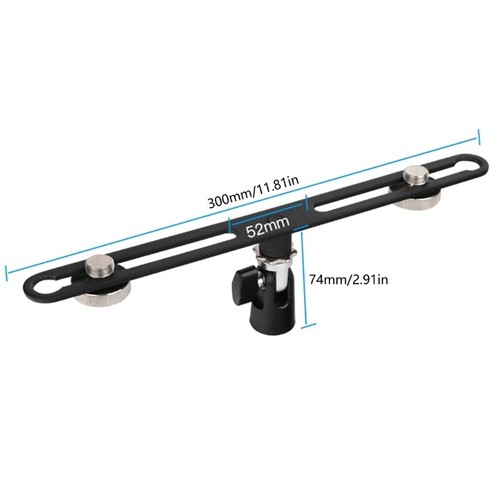 Adjustable Microphone Rods Camera Mount Brackets Double Mount Stand Holder - Picture 8 of 8
