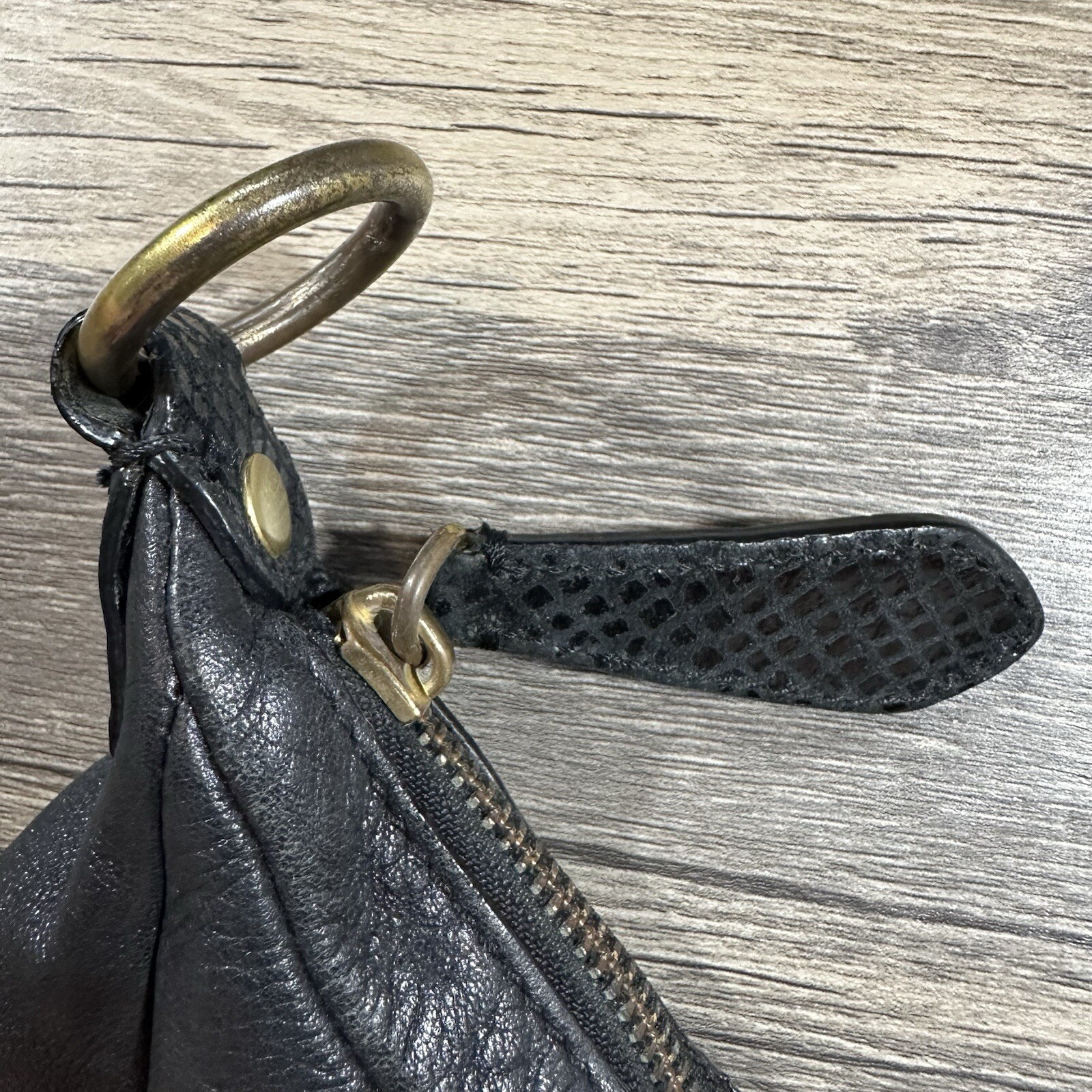 Coach Ashley Black Leather Python Trim Purse Shou… - image 13