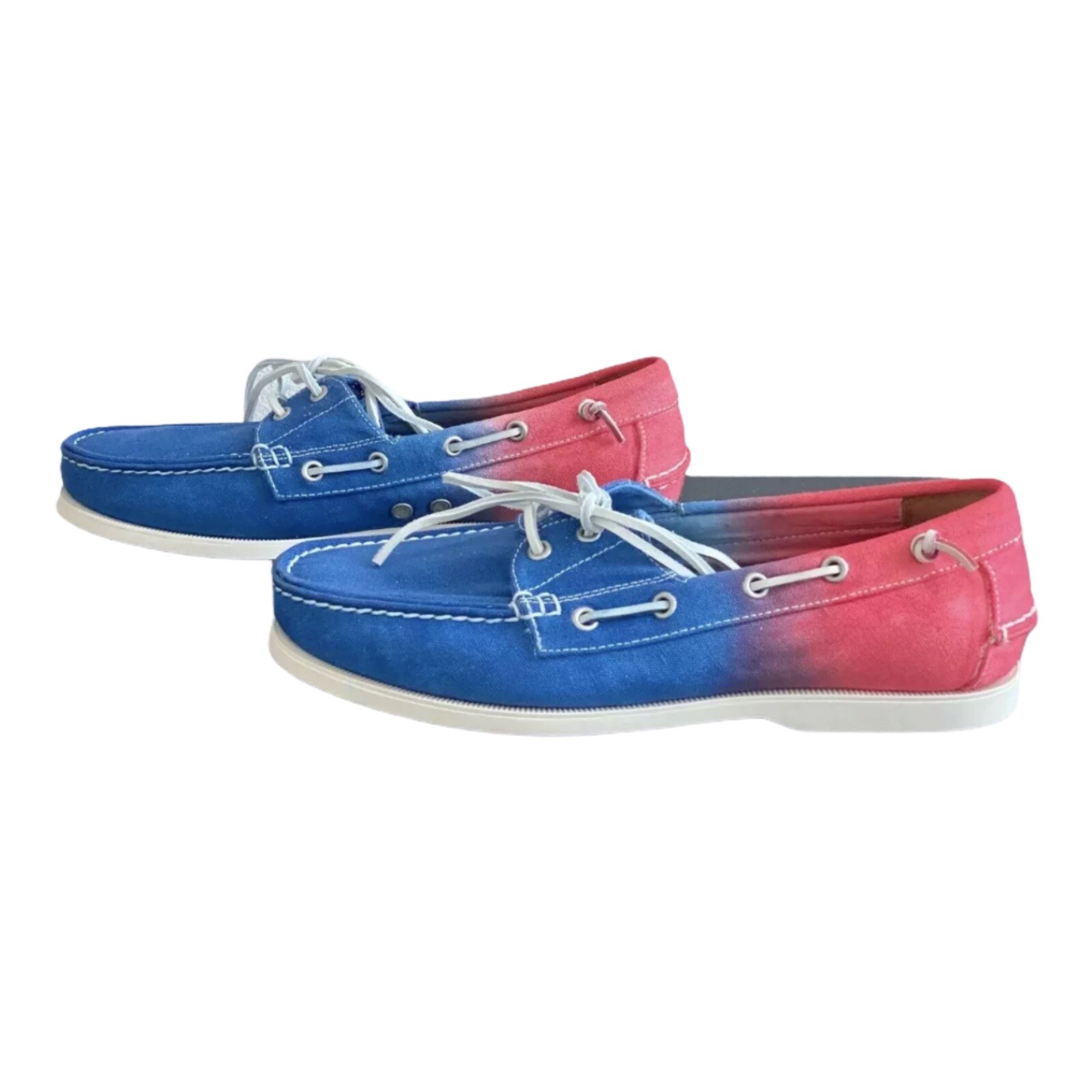 Мужские туфли-лодочки Ralph Lauren Polo Newport Merton Tye Dye Синий красный Американский размер 12 13590₽