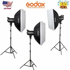 US 3 Godox SL-60W 5600K LED Video light Lampe 60 60cm Softbox 2m light stand kit