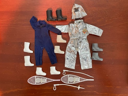 1970s Vintage Mego Action Jackson Fire Rescue and Jumpsuit Outfits Boots Lot