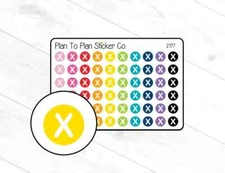 2177~~X Canceled Dots Planner Stickers