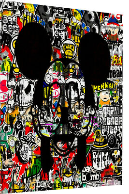 Pop Art Micky Maus Funny Leinwand Bilder Wandbilder - Hochwertiger Kunstdruck