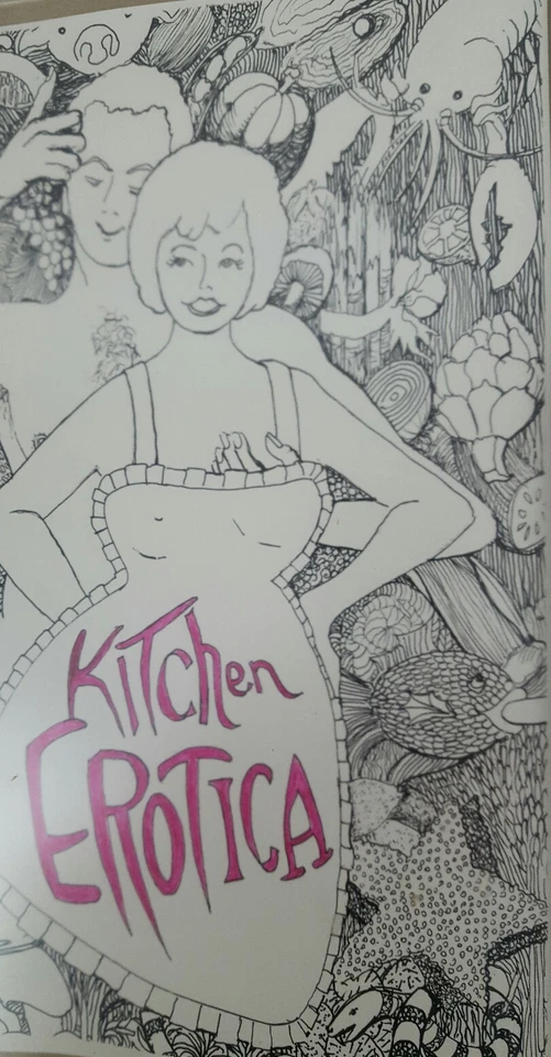 Dibujo artístico original boceto vintage erótico de cocina Foto 3 de 4