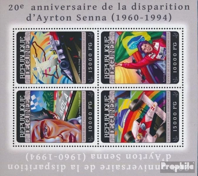 Briefmarken Guinea 2014 Mi 10487-10490 Kleinbogen postfrisch Autos - Bild 1 von 1