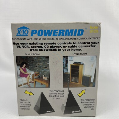 X10 Powerhouse Powermid Remote Control Extender for RE549. Open Box Unused.