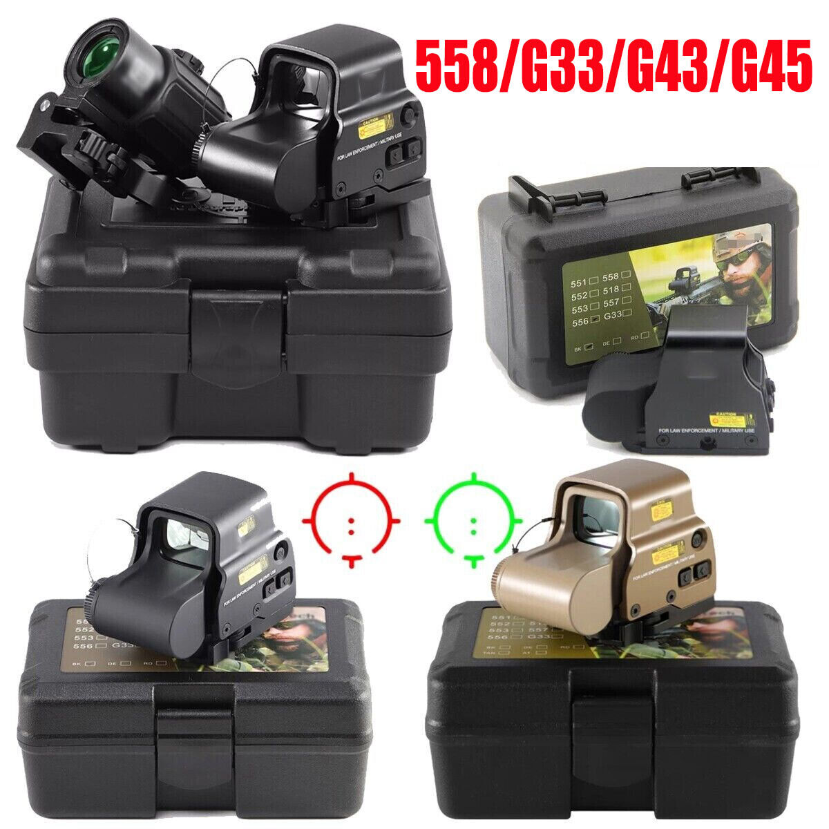 G33 G43 G45 Holographic TST QD Mount Rifle Scope 558 Red Dot G33 G43 G45 Holographic TST QD Mount Rifle Scope 558 Red Dot