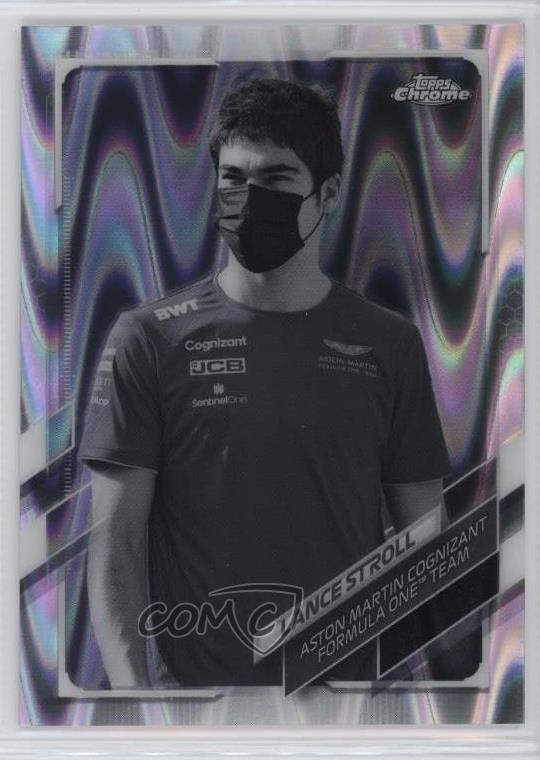 2021 Topps Chrome Formula 1 Black & White RayWave Refractor Lance Stroll 14tz