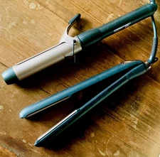 Hair Straightener Ceramic Curling Straight Iron Rose Gold Hair Styling Tools Set