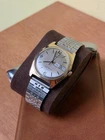 Vintage Timex Marlin Mechanical Day Date Mens Watch VTG 1970s MCM 35mm